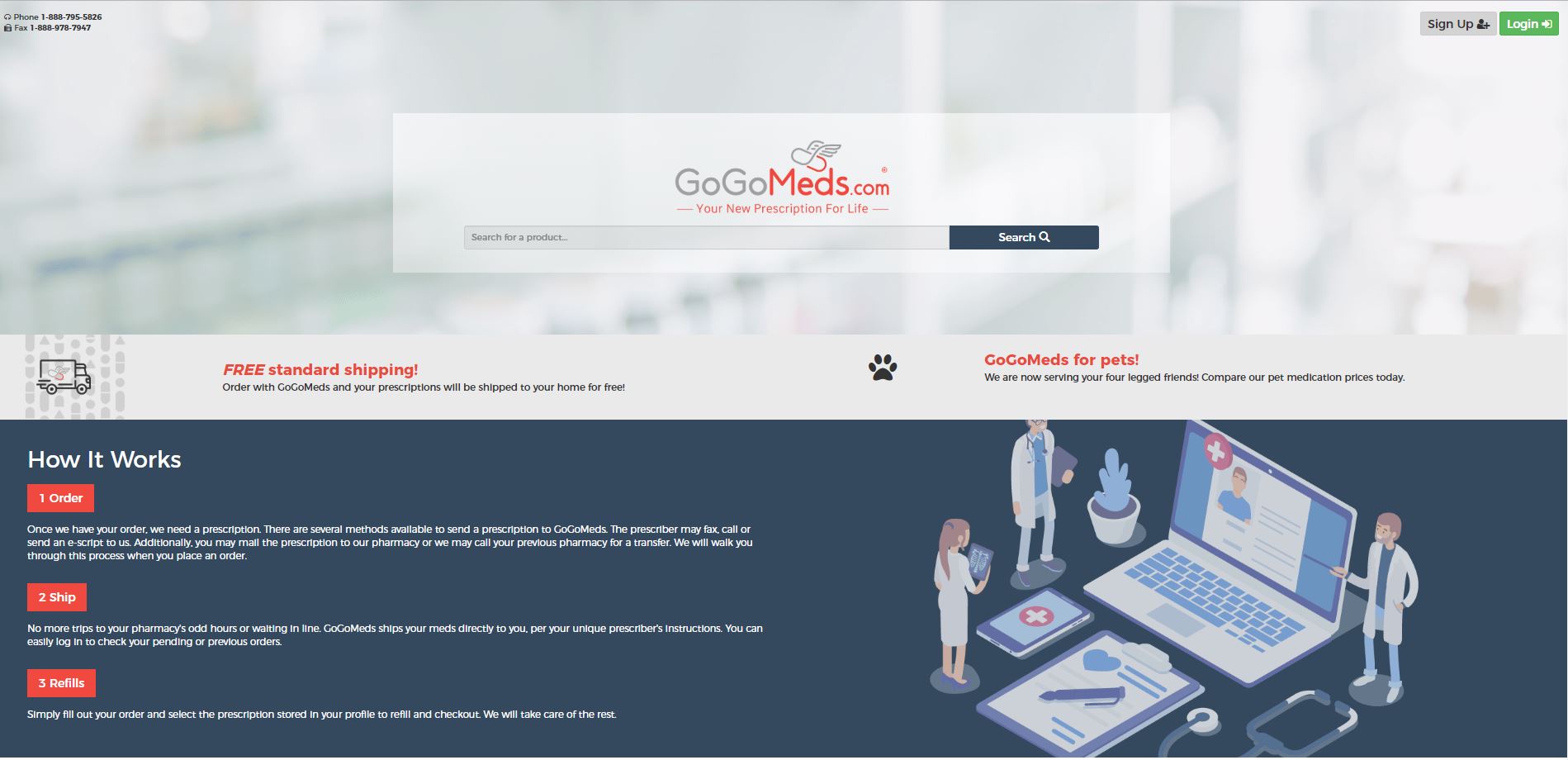 GoGo Meds Project Home page